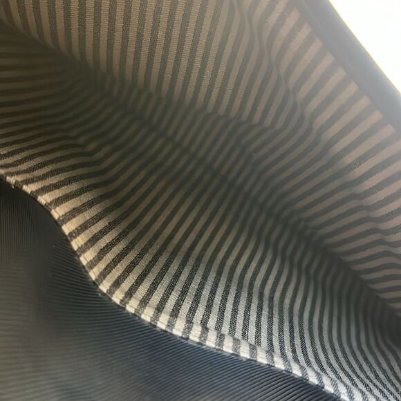 VINTAGE BRIGHTON BLACK NYLON TOTE W/ORGANIZER CAREER‎ FLAP SHOULDER DESIGNER - Picture 8 of 14